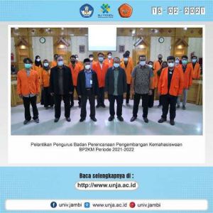 Rektor Unja Lantik Pengurus BP2KM Periode 2021-2022