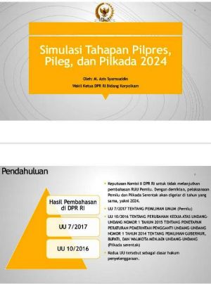 Sah!!! Pilkada Serentak 2022 dan 2023 Diselenggarakan 2024