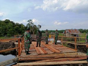 Pembangunan Jembatan TMMD di Dua Titik Sudah 75 Persen