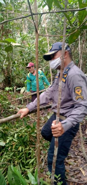 Kapenrem Tinjau Pengerjaan Jalan Penghubung di Desa Sungai Terap