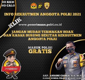 Polres Muaro Jambi: Rekrut Calon Anggota Polri Segera Dibuka
