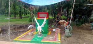 Tugu TMMD di Sungai Terap Hampir Rampung, Tinggal PembuatanTama