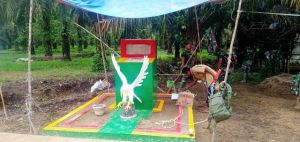 Tugu Ini Jadi Bukti Sejarah Program TMMD di Sungai Terap