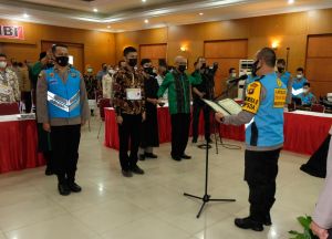 Ribuan Calon Anggota Polri Ikuti Pembacaan Pakta Integritas di Mapolda Jambi