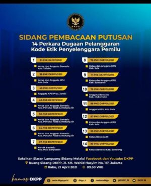 Besok, Putusan DKPP Untuk Komisioner KPU Provinsi Jambi Dibacakan