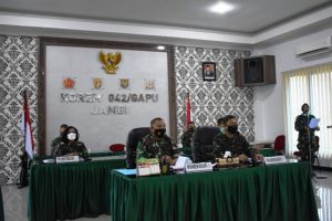 Danrem 042/Gapu Pimpin Rakor Rencana Penyiapan PPKM Mikro