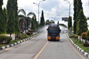Setelah Lebaran, Polres Merangin Semprot Kota Merangin