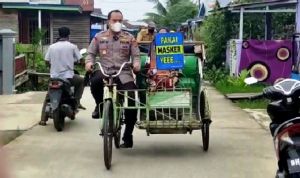 Dijemput Pakai Becak, Puluhan Warga Lansia di Tanjabbar Mulai Divaksin