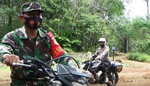 Dipimpin Kapten Suhadi,  Satgas TNI /Polri Lakukan Patroli Bersama di Pagi hari