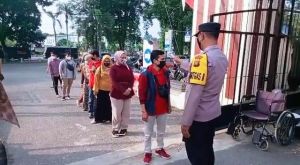 HUT Bhayangkara ke 75, Polres Merangin Vaksinasi Massal 1.250 Dosis