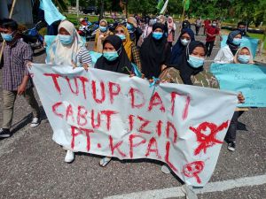 Aksi di DPRD Merangin, Persatuan Mahasiswa Tabir Minta Izin PT KPAL Dicabut 