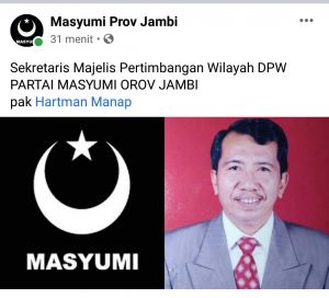 Adik Alm Zoerman Manap Bergabung ke Partai Masyumi