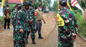 Tim Wasev Tinjau Langsung Peningkatan Jalan TMMD di Desa Bukit Beringin