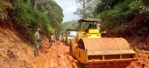 Ban Amblas, Satgas TMMD Kodim 0420 Sarko Bantu Dump Truk Pengangkut Material