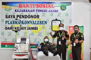 Kejati Jambi Gelar Donor Darah Plasma Kovalesen Untuk Pasien Covid-19 