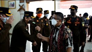 Tiba di Jambi, Wakajati Sambut Kajati Jambi Sapta Subrata