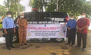 Lawan Covid-19, SKK Migas – KKKS Jindi South Jambi B Co Ltd Bantu Ambulans Ke Satgas Batanghari
