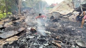 Kerugian Kebakaran Kios Depan Bank 9 Jambi Ditaksir Ratusan Juta