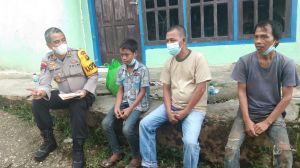 Kapolres Merangin Santuni Anak Pemulung Sisa Kebakaran Kios