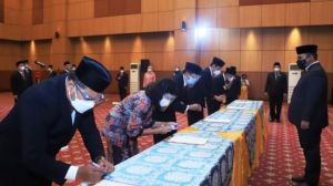 Lantik 16 Eselon II, Menag: Ingatlah Selalu Kalimat Sumpah Jabatan