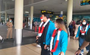 16 Atlet PON Papua XX Tiba di Bandara, Langsung Diisolasi ke LPMP Jambi