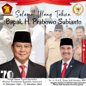 SAH Ucapkan Selamat HUT ke-70, Prabowo Subianto: Sang Ksatria Indonesia Raya