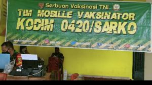 Tim Mobile Vaksinator Kodim 0421/Sarko Permudah Masyarakat Terima Vaksin
