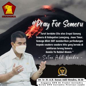 Kirim Doa Untuk Korban Semeru, SAH Ajak Masyarakat Ulurkan Bantuan