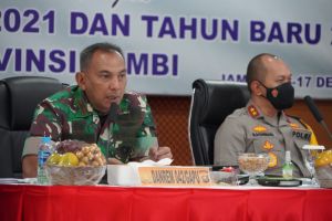 Jelang Nataru, Danrem 042/Gapu Bersama Forkopimda Rakor Lintas Sektoral