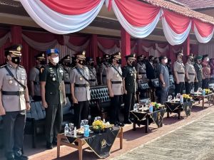 Dandim 0415 Hadiri  Upacara Pelantikan dan  Pengambilan Sumpah 322 Bintara Polri Tahun 2021 