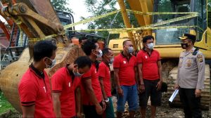 Hendak Beroperasi, 6 Pelaku PETI dan Satu Unit Excavator Diamankan Polres Sarolangun