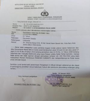 Aktivis di Jambi Laporkan Edy Mulyadi Dinilai Sebarkan Hate Speech ke Prabowo