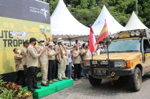 Kapolda Sambut Kedatangan Ketua PP IMI Juga Menghadiri Pelepasan Sumatera Tribute Jambi-Medan