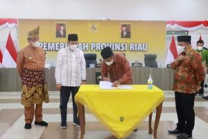 Pemkab Tanjabbar Audiensi Dengan pemprov Riau Bangun Konektivitas Pembangunan