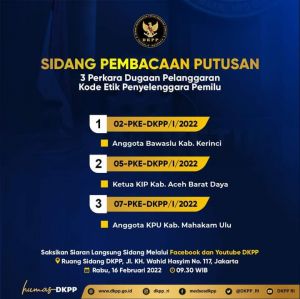 Nasib Anggota Bawaslu Kerinci Ditentukan Besok