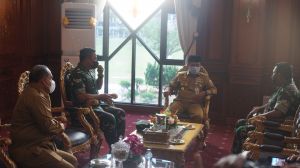 Al Haris Sambut Audiensi Danrem 042/Gapu, Bahas PETI, Karhutla hingga Penanganan Covid-19