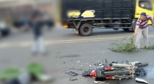 Truk Kontainer Tabrak Pengendara Motor hingga Tewas