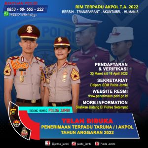 Polda Jambi Buka Pendaftaran Calon Taruna Akpol