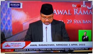Hasil Sidang Isbat, 1 Ramadan1443 H Jatuh Minggu 3 April 2022 