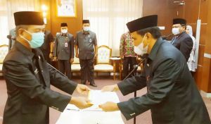 Bupati Merangin Kukuhkan Tiga Pejabat Eselon II, Mashuri: Tingkatkan Kinerja 