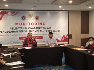 BNPT RI Lakukan Monitoring ke FKPT Jambi dalam Pelibatan Masyarakat Cegah Terorisme 