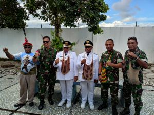 Dansatgas Pamtas Yonif Raider 142 Sambut Kedatangan Bupati dan Wakil Bupati Terpilih Yalimo