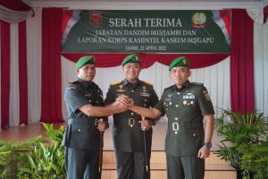 Danrem 042/Garuda Putih Pimpin Sertijab Dandim Jambi