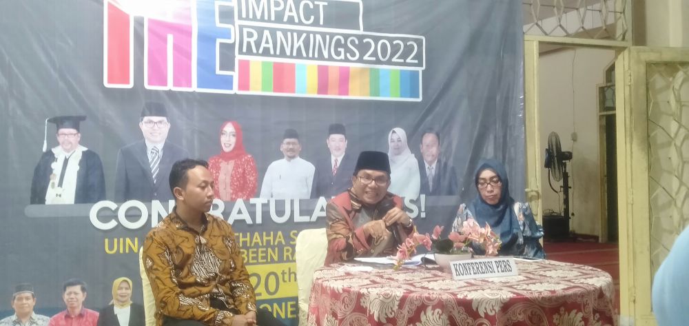 Universitas Negeri Islam Sultan Thaha Saifuddin Jambi mengumumkan peringkat 20 Impact Rangkings, Kamis (28/4/2022).