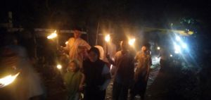 Warga Bano Rejo Sambut Idul Fitri 1443 H dengan Takbir Keliling dan Pawai Obor