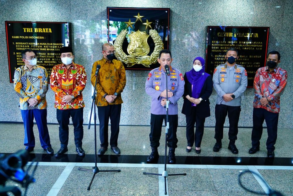 Kapolri Jenderal Pol Listyo Sigit Prabowo Menerima Audiensi KPU.