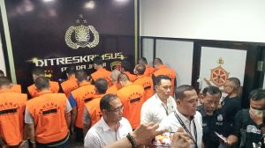 Ditreskrimsus Polda Jambi Amankan 14 Pelaku Ilegal Drilling 