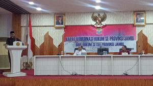 Sudirman Buka Rakor Hukum Se-provinsi Jambi