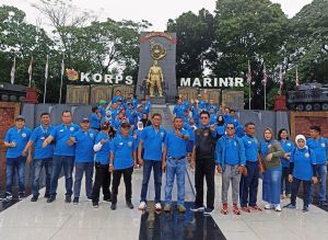 Jalin Silaturahmi, KB Alumni Unja Jabotabek Senam Bersama Danpasmar I Brigjen TNI Hermanto