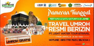 Dapatkan Voucher Umroh Gratis, yuk Buruan Datangi Stand Pameran Light Water di Jamtos
